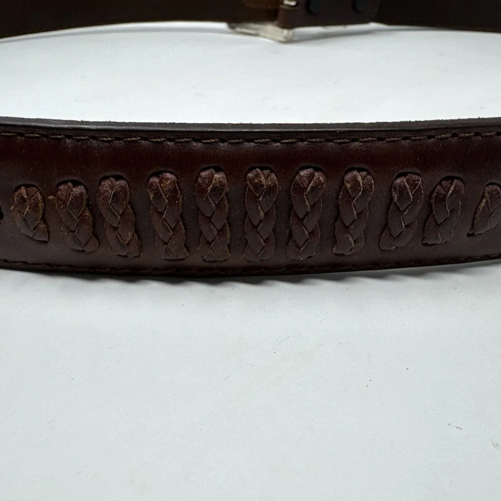 Onyx By Brighton Men's Southwest Leather Belt Concho‎ Brown Size 42